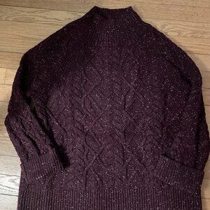 Talbots Tweed Fisherman Sweater~Large~New without tags